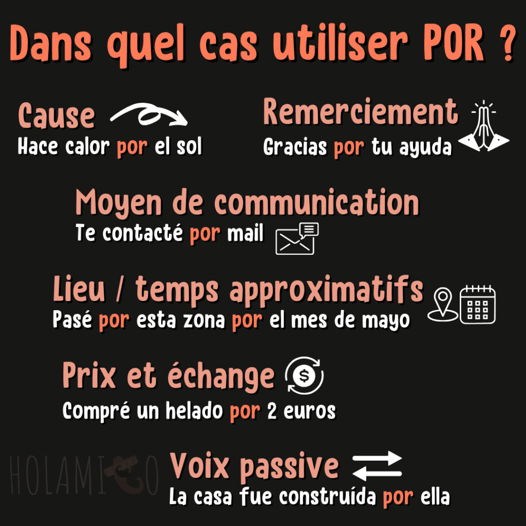 Por et para en espagnol comment éviter de les confondre