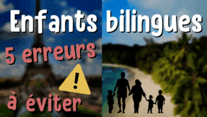 Illustration d'un article Holamigo avec le titre « enfants bilingues - 5 erreurs à éviter »