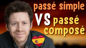 Miniature de vidéo avec une photo de Pierre et le titre « passé simple vs passé composé », illustrant un article Holamigo